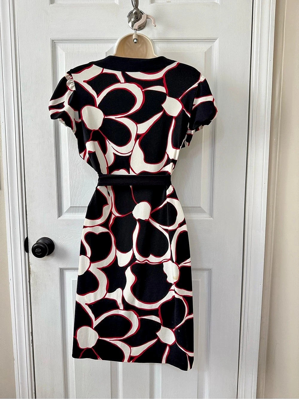 INC International Concepts Floral-Print Wrap Dress Black & White Size XL - Picture 3 of 11